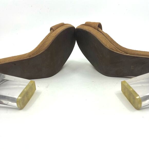 Jeffrey Campbell Brown Suede and Clear Heel Sandals Women's 8 US - Picture 8 of 9